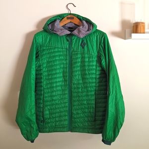 Black Diamond Hot Forge Hybrid Hooded Down Jacket - Men's small, green
